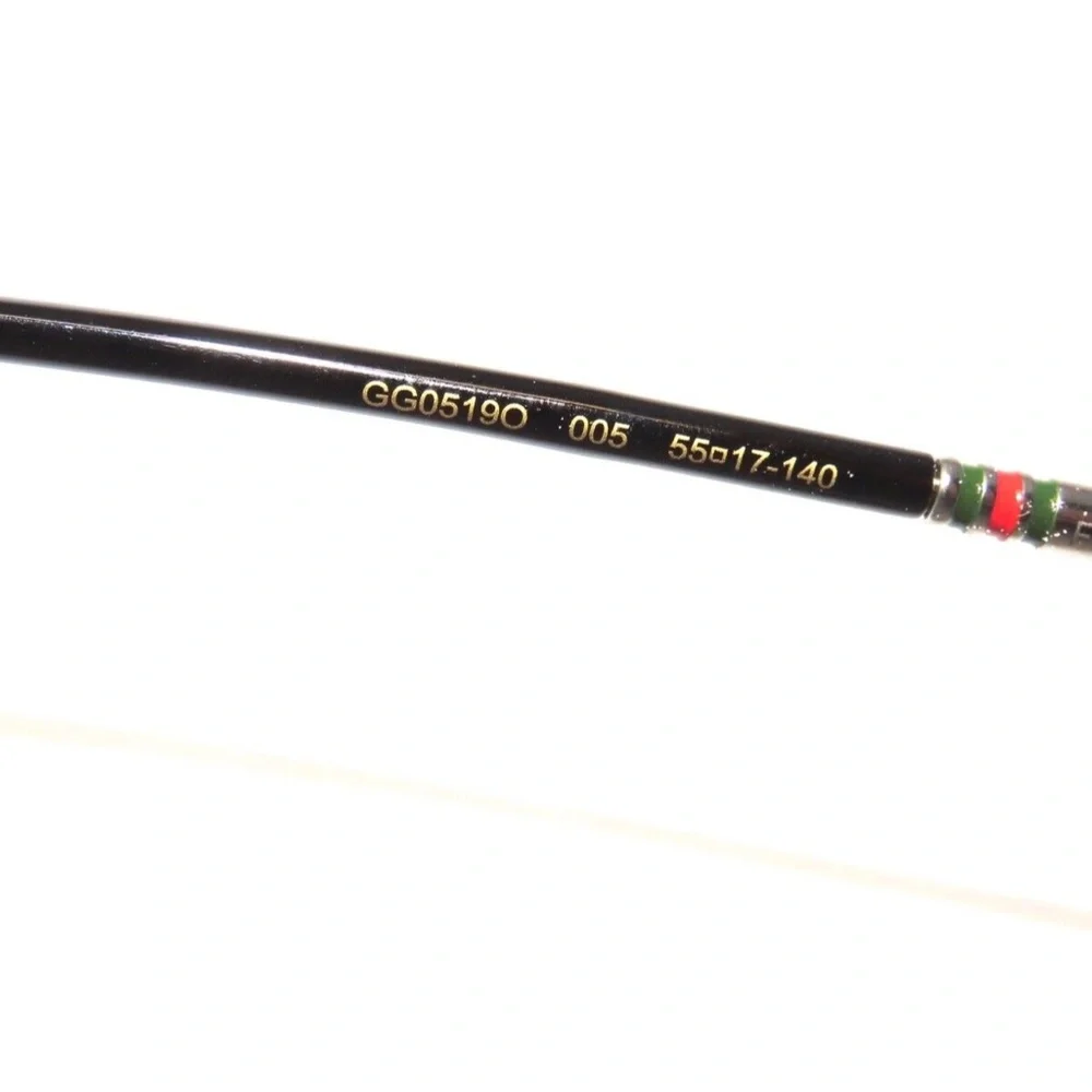 Gucci 0519O 0519 005 55 Black Ruthenium Eyeglasses GG0519O - Picture 4 of 5
